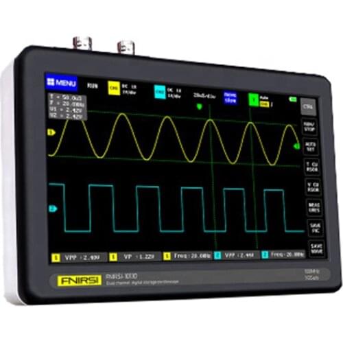 1013D dual channel digital touch panel oscilloscope 100M bandwidth 1GS sampling rate