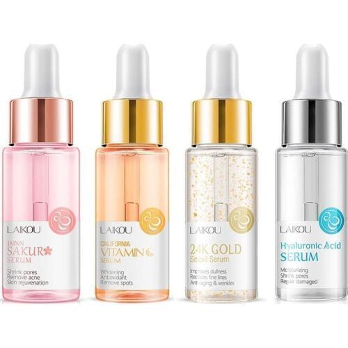 Face Serum Gold Snail & Vitamin C Whitening Serum Hyaluronic Acid Skin Care