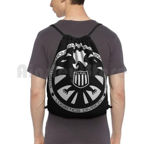Agents Logo Backpack Drawstring Bag Riding Climbing Gym Bag Peggy Carter Howard Stark Shield Agents Of Shield Mcu Arju