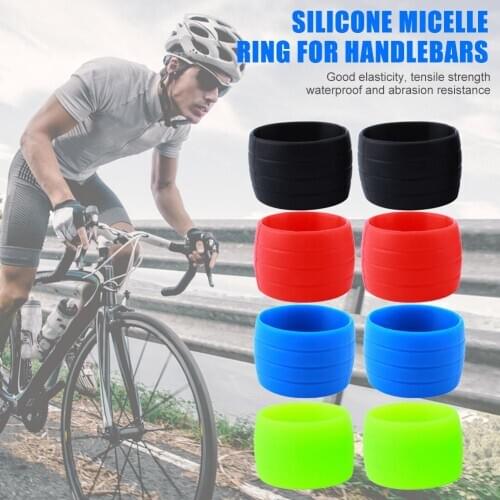 Anti-skip Bike Silicone Plug Rubber Plugs Waterproof for Bar Tape Anti-Skip Road Plugs Handlebar Tape Ring Bike Accessory
