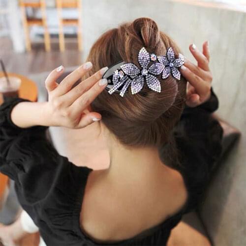Rhinestone Duckbill Clip Hair Rhinestone Flower Hair Clips Accessories for Women Hair Accessories Female Fashion Hair Clips