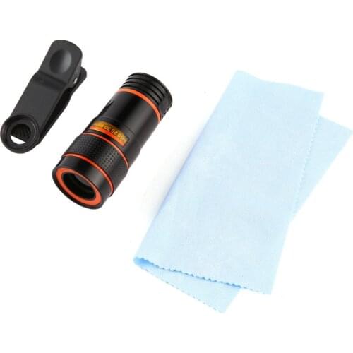 12X Universal Zoom Lens Telephoto Lens Zoom Effect High-definition Lens Long Focus Monocular Phone Telescope for Mobile Phone