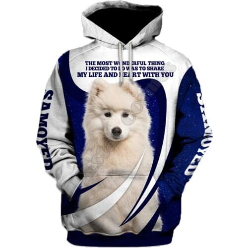 Samoyed 3D Printed Hoodies Funny Pullover Men For Women Funny Sweatshirts Animal Sweater Drop Shipping 07