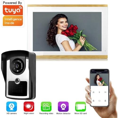 Wired/WIFI 1080P AHD 10" Touch Screen Monitor Video Door Phone Intercom for home IR Camera APP Unlock