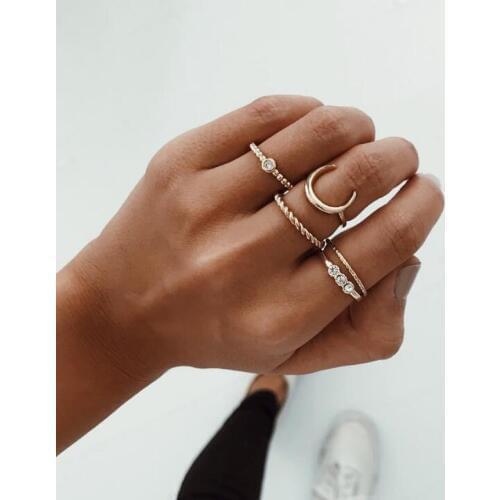 XXZHJ Women's Gold Rings