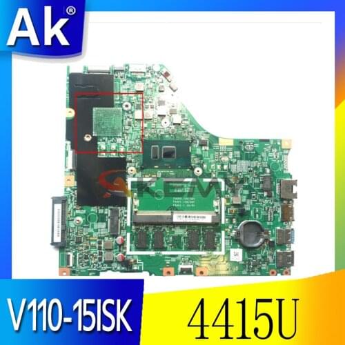 Akemy 15277-1N 448.08B01.001N For Lenovo V110-15ISK V110-15 Notebook Motherboard CPU 4415U 100% Test Work