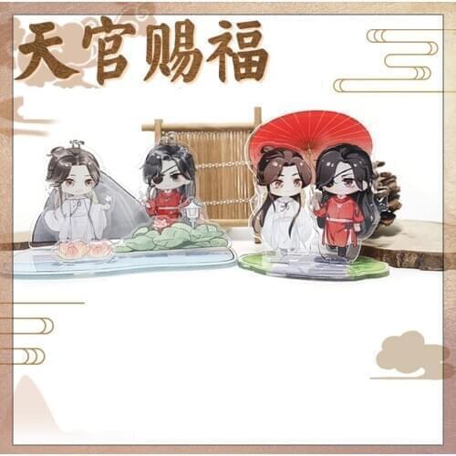 Anime Tian Guan Ci Fu Cosplay Xie Lian Acrylic Stand Hua Cheng Key Chains Keychains Acrylic Keyrings Gifts For Girls CS510