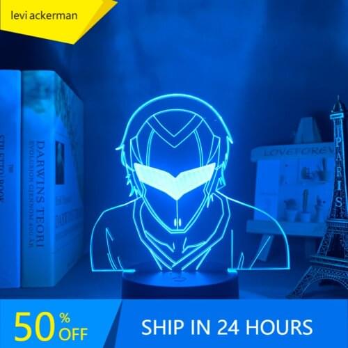 Anime Terror In Resonance Nine Figure Led Night Light for Kid Bedroom Decor Nightlight Brithday Gift Manga Table 3d Lamp Acrylic