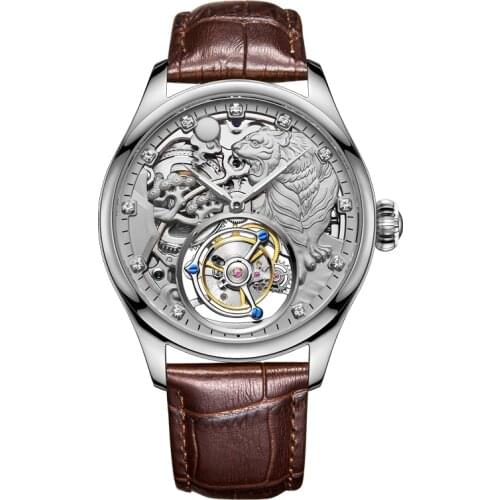 Genuine Tourbillon Watch Automatic Mechanical Watch Luxury Brand Fashion Men Watch Thin Dial Classic Aviation Pilot 1963 watches