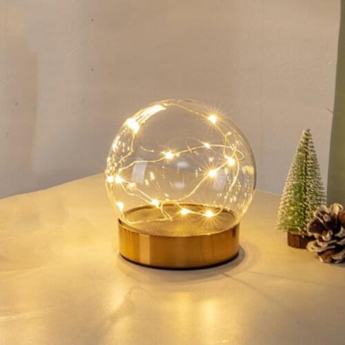 Diameter=12cm Small Size Round Glass Dome Vase Home Decoration Creative Metal Base Transparent Cover DIY Friend Gift Wedding