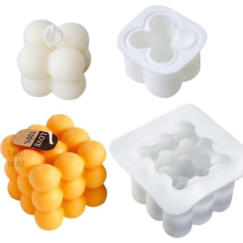 Rubiks Cube Candle Mold Soy Wax Silicone Mold DIY Handmade Candle Aromatherapy Plaster 3D Silicone Mold DIY Epoxy Soap Mold