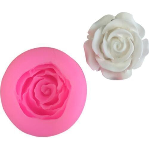 Clay Silicone Candle Mould Aromatherapy Form Soap Mould DIY 3D Rose Shaped Cake Silicone Mould Fondant Baking Decoration Tools