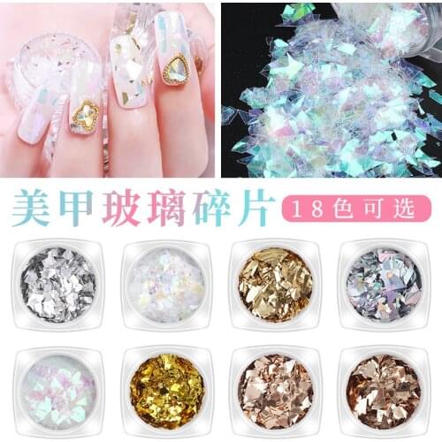 Holographic AB Nail Glitter Flakes Shell Sparkly Sequins Irregular Paillette DIY Gel Polish Manicure Nail Art Decorations