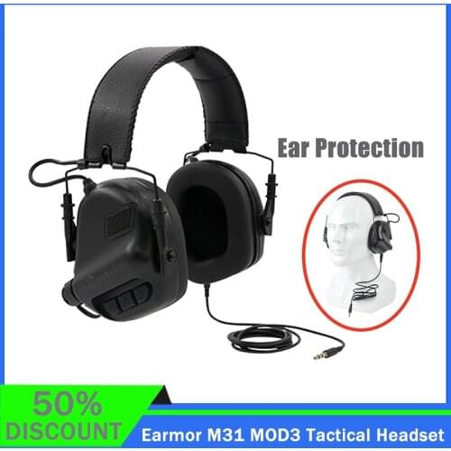 HOT M31 MOD3 Headset Airsoft Earmor Tactical Shooting Aviation Ear Protection Headphone Anti-noise Earphone Military Softair