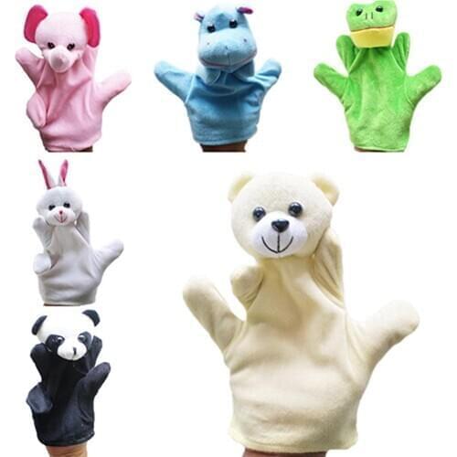 Delicate Baby Child Zoos Farm Animal Hand Glove Puppet Finger Sack Plush Toy
