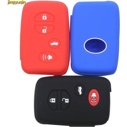 Jingyuqin 20PCS 4 Buttons Remote Silicone Car Key Case Cover FOB for Toyota Highlander Prius V Venza Land Cruiser Styling
