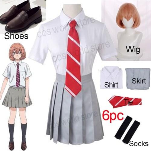 Anime Tokyo Revengers Tachibana Hinat Cosplay Costumes JK Uniforms Girls Skirts Kawaii Japanese School Uniform Wig Shoes Outfits
