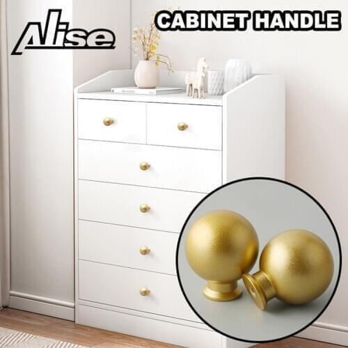 Round Zinc Alloy Dresser Knobs Drawer Pulls Handles Cabinet Door Knob Handle Simple Gold Kitchen Hardware Pull Knobs