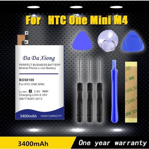 New 3400mAh BO58100 Li-ion Phone Battery use for HTC One Mini M4 M 4 601S 601E 601N 603E Replacement phone Batteries
