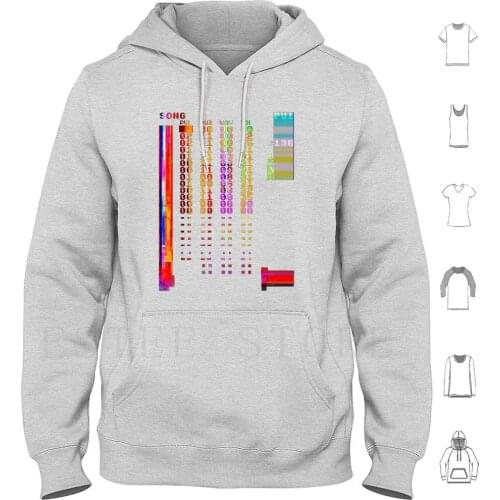 Lsdj Hoodies Long Sleeve Lsdj Chiptune Awesome Glitch Rainbow