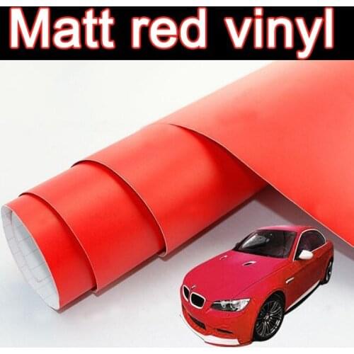 Matt Vinyl Film car wrap Matte red vinyl car sticker 11 colors for choice Black red silver pink matt vinyl film By FREE SHIPPING