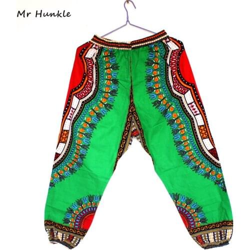Mr Hunkle New Design African Traditional Print 100% Cotton Dashiki Pants Ankle-Length Pant For Unisex