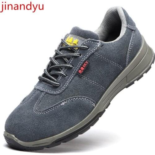 New Male Work Shoes Anti-puncture Safety Boots Indestructible Safety Shoes Insulating Boots Steel Toe Welder Working Shoes Man