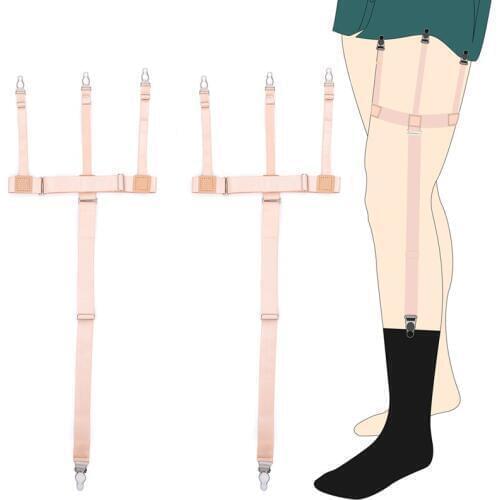 New Garters Mans Shirt Stays Holder Leg Suspenders Buckle Elastic Uniform Strap Shirt Garters Sock Suspenders