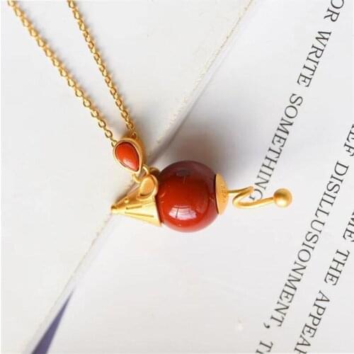 New silver inlaid artificial imitation South mouse Pendant Necklace mischievous cute plump women charm brand jewelry