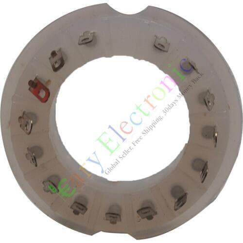 Wholesale and retail 50pc 15pin Silver Copper Vacuum Tube sockets HIFI audio amplifier radio guitar free shipping