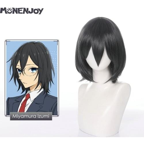 Monenjoy Hori San To Miyamura Kun Miyamura Izumi Cosplay Wig Black Short Cos Hair