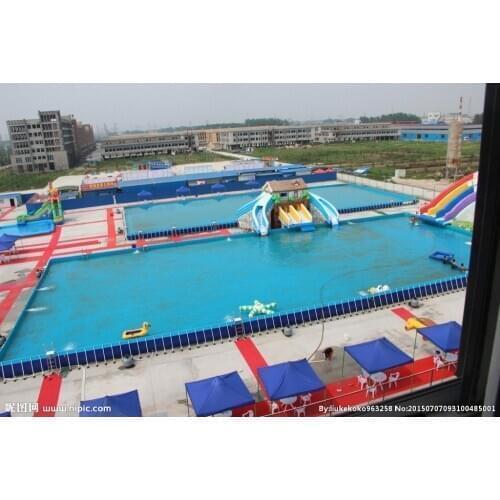 Factory direct inflatable castle slides Pool slide, large water park Inflatable pool KY-717