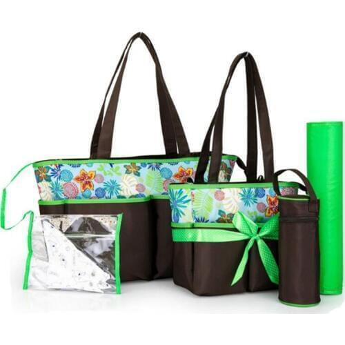 5pcs/Set Fashion Mother Bag Diaper Bags For Mom Baby Large Capacity Nappy Bags Organizer Stroller For Maternity Hobos Handbags