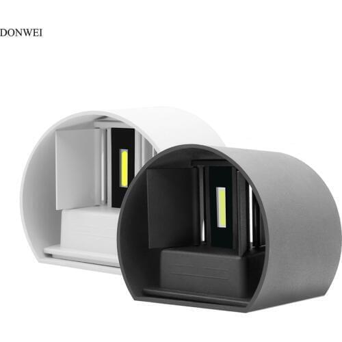 DONWEI Outdoor Indoor 12W LED Wall Lamp Porch lights Cylindrical Aluminum Waterproof Multiple Colour Wall Lights AC 85-265V