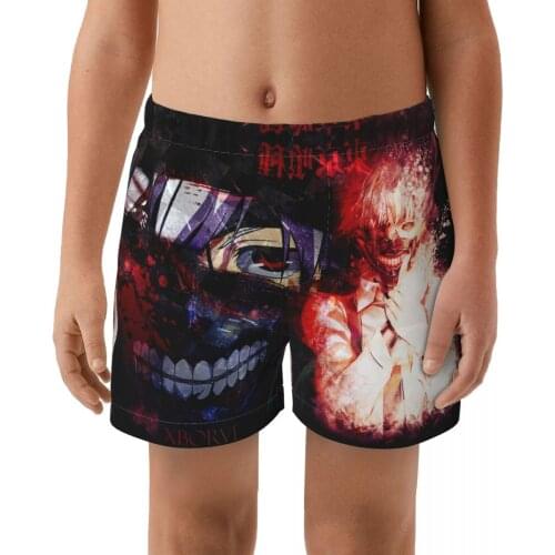 Tokyo Ghoul Summer Swimming Trunks boy Swim Trunks Male Printing Swim Shorts Beach Surf Swimsuit Elastic Bathing Suit Swimwear