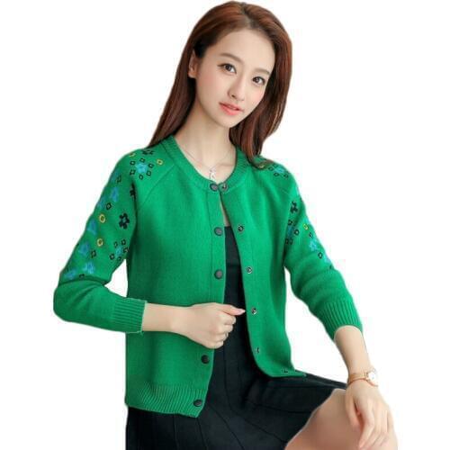 2019 Short design thin cardigan womens cutout sunscreen air conditioning shirt sweater knitted outerwear small cape