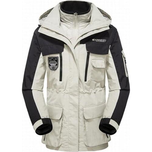 Winter outdoor Camping Hiking jackets men 3 in 1 waterproof windproof ski jacket Men Thick Warm Cold-proof Windbreaker coats