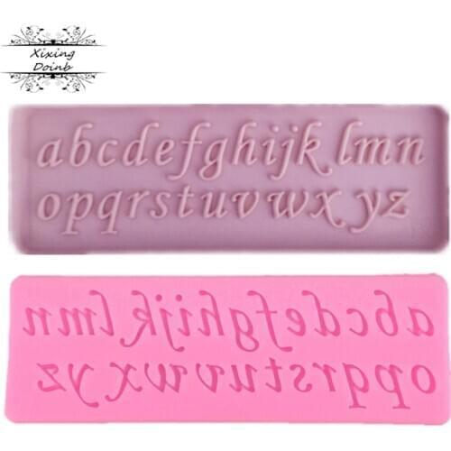1Pcs Small letter silica gel fudge mould cake decoration tool candy chocolate fudge mould