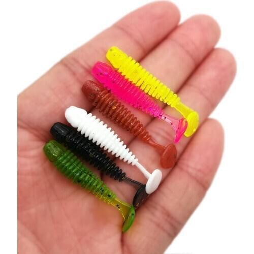 10pcs Silicone Soft Lures Piece Artificial Tackle Bait 3.5cm 0.7g Goods For Fishing Sea Fishing Rockfishing Swimbait Wobblers