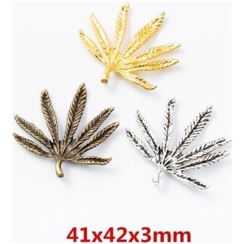 10 pieces of retro metal zinc alloy Maple leaf pendant for DIY handmade jewelry necklace making 6830