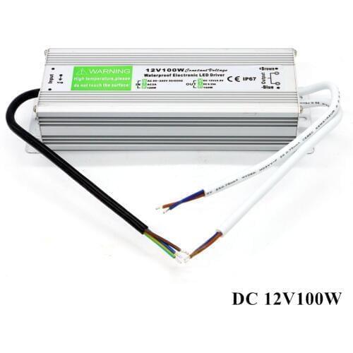 DC 12V Switching Power Supply Waterproof IP67 Adapter AC 90-250V DC 12V 80W 6.7A Power Supply for Outdoor Led Lights Driver