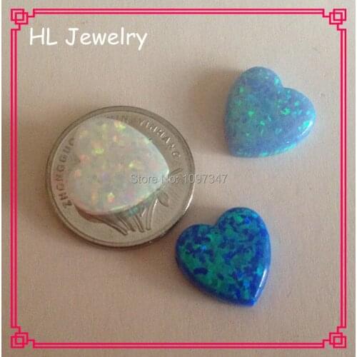 90PCS/Lot Synthetic Opal Heart Stone 12MM Heart Opal Cabochon Jewelry Working stud&Drop earrings/ Bracelet /Necklaces For Women