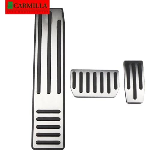 Carmilla Stainless Steel Car Pedals for Tesla Model S X ModelS ModelX 2012 - 2021 LHD Auto Foot Pedal Modification Pads Cover