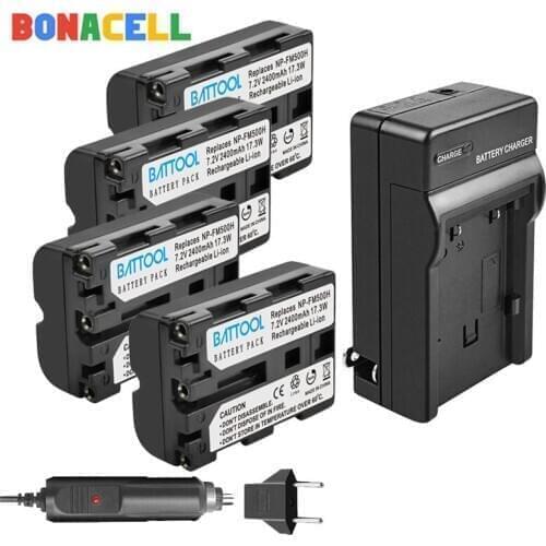 BAttool NP-FM500H Battery + Charger for Sony Alpha A58 DSLR-A350A300/A350/A450/A500/A550/A560/A580/A700/A99/A850 SLT-A57