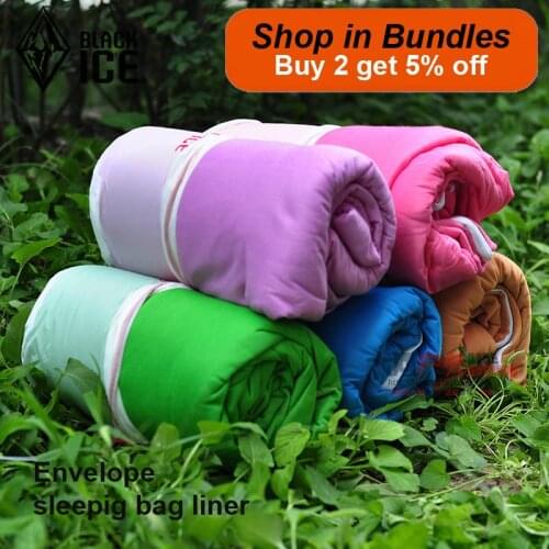 Blackice Envelope Single 80x210cm Ultra Light Smooth Fleece Sleeping Bag with Free Compression Bag