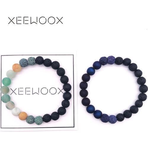Lava bead Bracelet Essential Oils Diffuser Bracelet Beads Charm Gift Natural Stone Bracelet For Women 2019 New Custom Bracelet