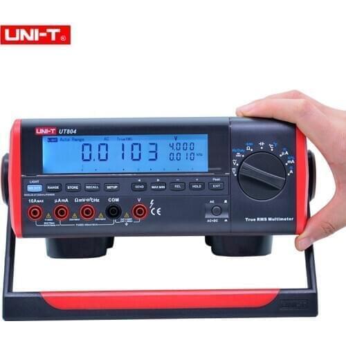True RMS Bench Type Digital Multimeter UNI-T UT804 DMM HZ Temperature Tester Capacitor 40000 Counts w/Data Logging USB RS232
