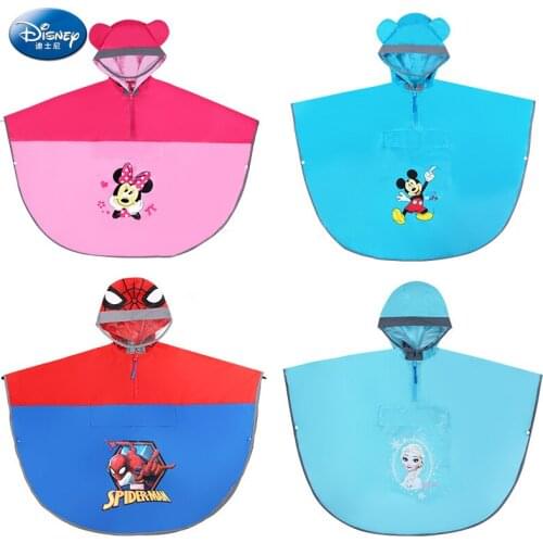 Disney Childrens Cape Poncho Mickey Mouse Manwei Boys and Girls Kindergarten Baby Raincoat Students Self-contained Raincoat