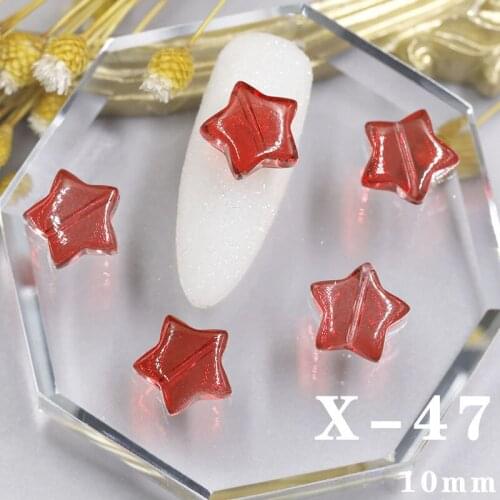 Nail Art Heart Diamond Jewelry FIVE STAR Shaped Gems Big Peach Heart Shap Diamond Nails Decorations