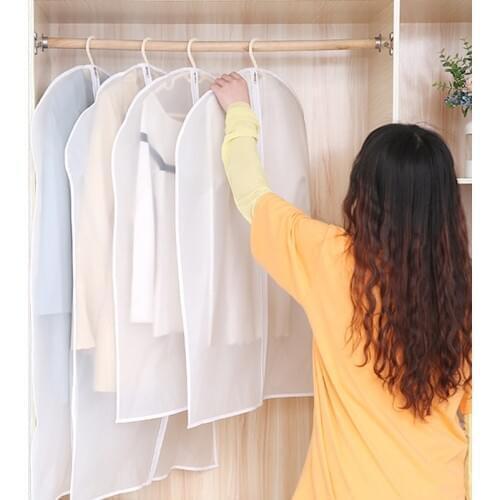 Hot Dustproof Cloth Cover Bags Transparent Wardrobe Storage Bag Dust Cover Clothes Protector Garment Suit Coat Dust Cover Home